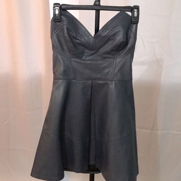 Leather Grey dress - Picture 1 of 3